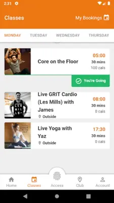 Fitness4Less android App screenshot 1